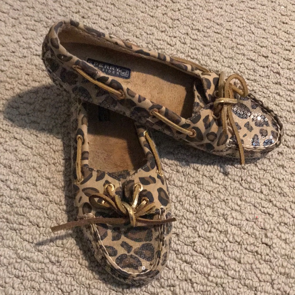 Cheetah print Sperrys